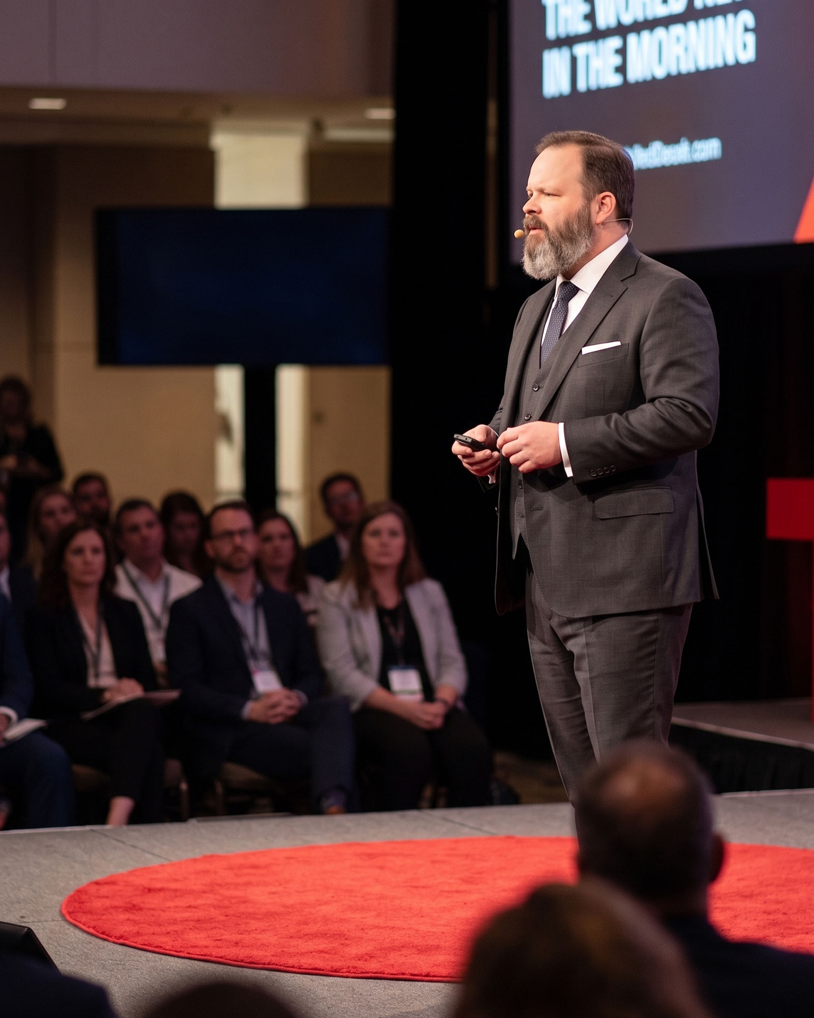 Dr. Mac speaking to an audience at a professional conference
